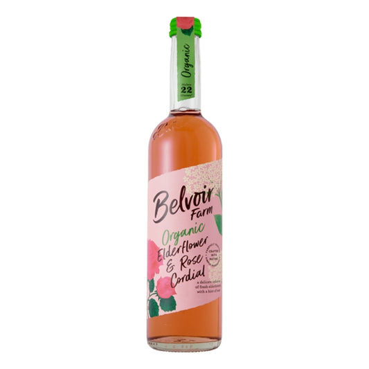 Belvoir Farm Organic Elderflower & Rose Cordial 500ml